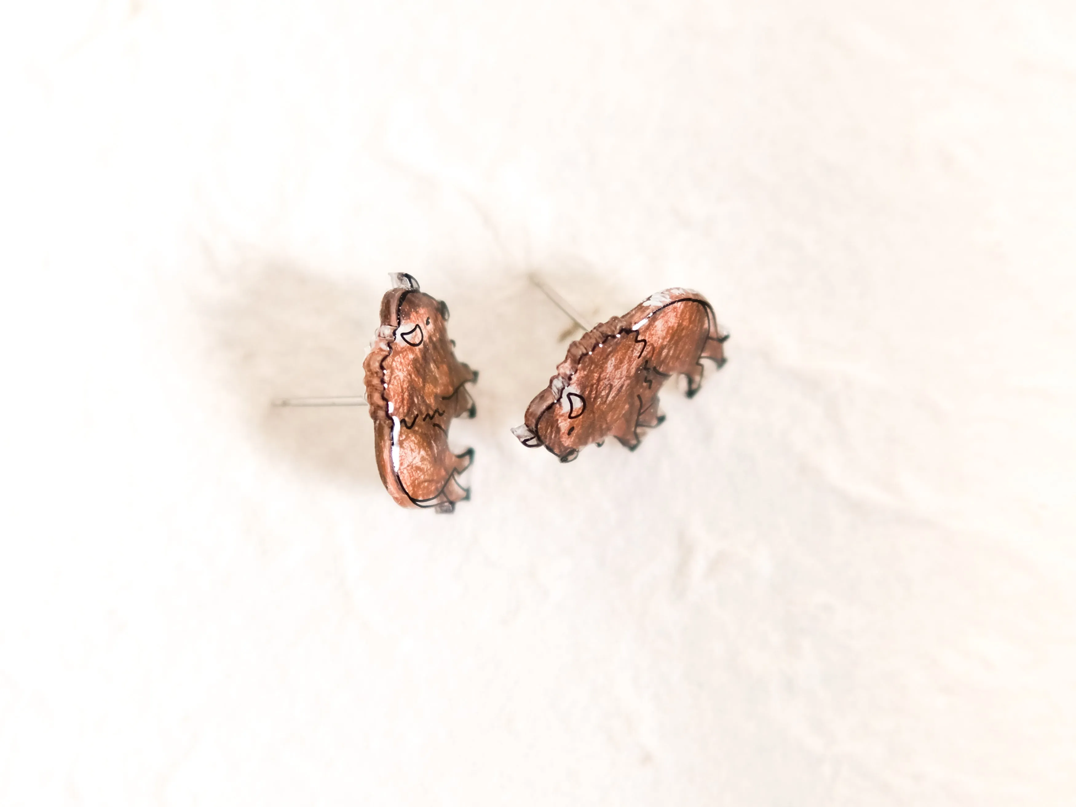 Buffalo Bison American Wildlife Animal Stud Earrings
