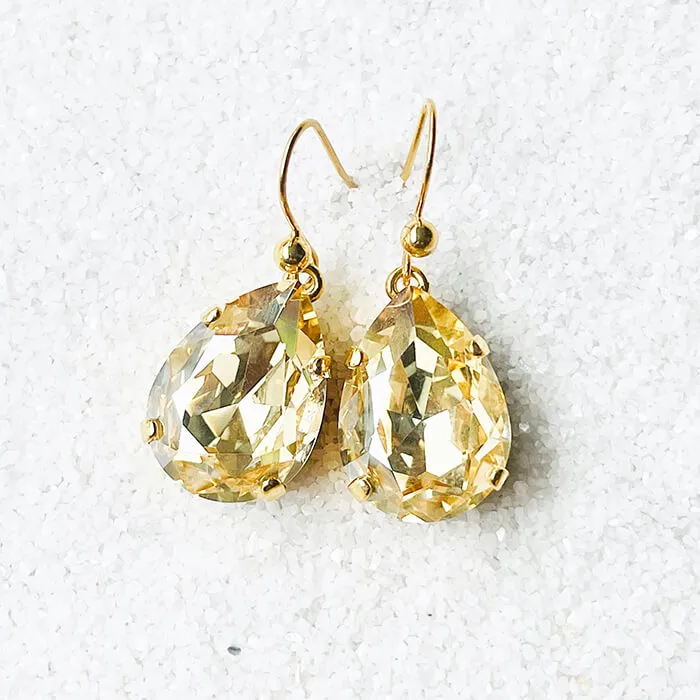 Carrie Gold Swarovski Earrings