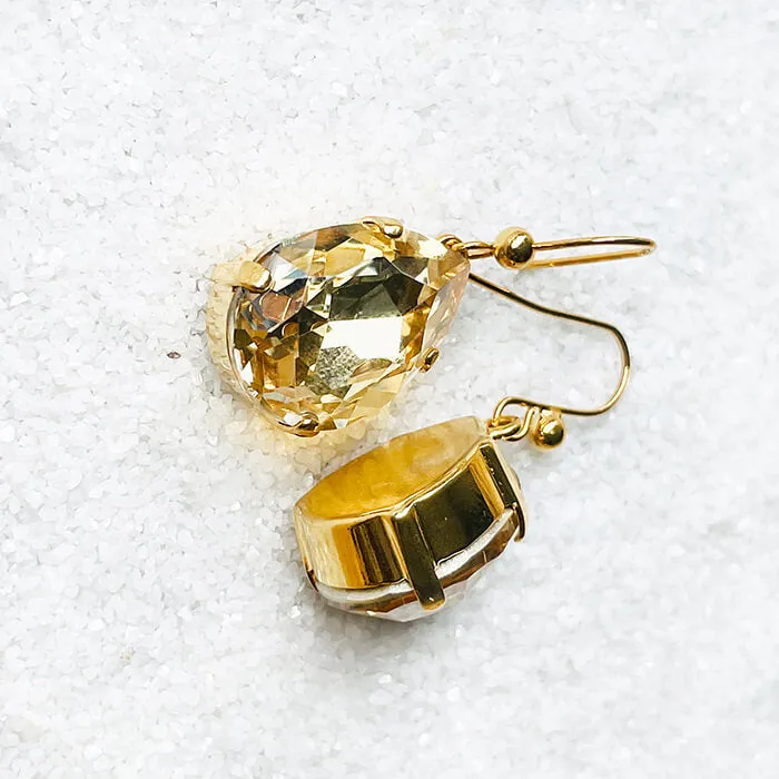 Carrie Gold Swarovski Earrings