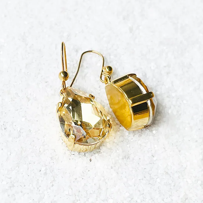 Carrie Gold Swarovski Earrings