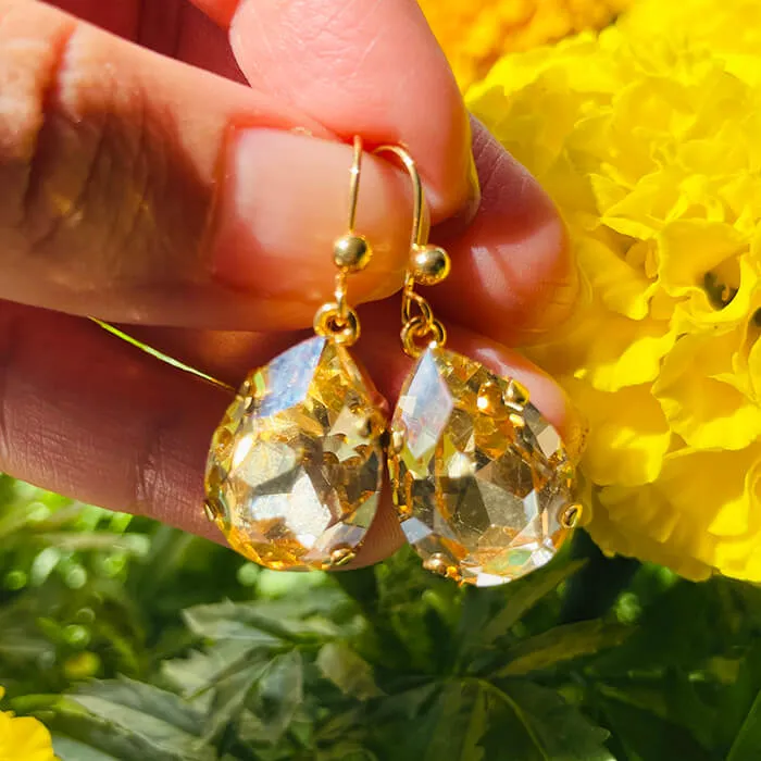 Carrie Gold Swarovski Earrings