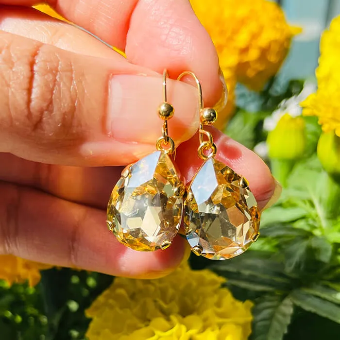 Carrie Gold Swarovski Earrings