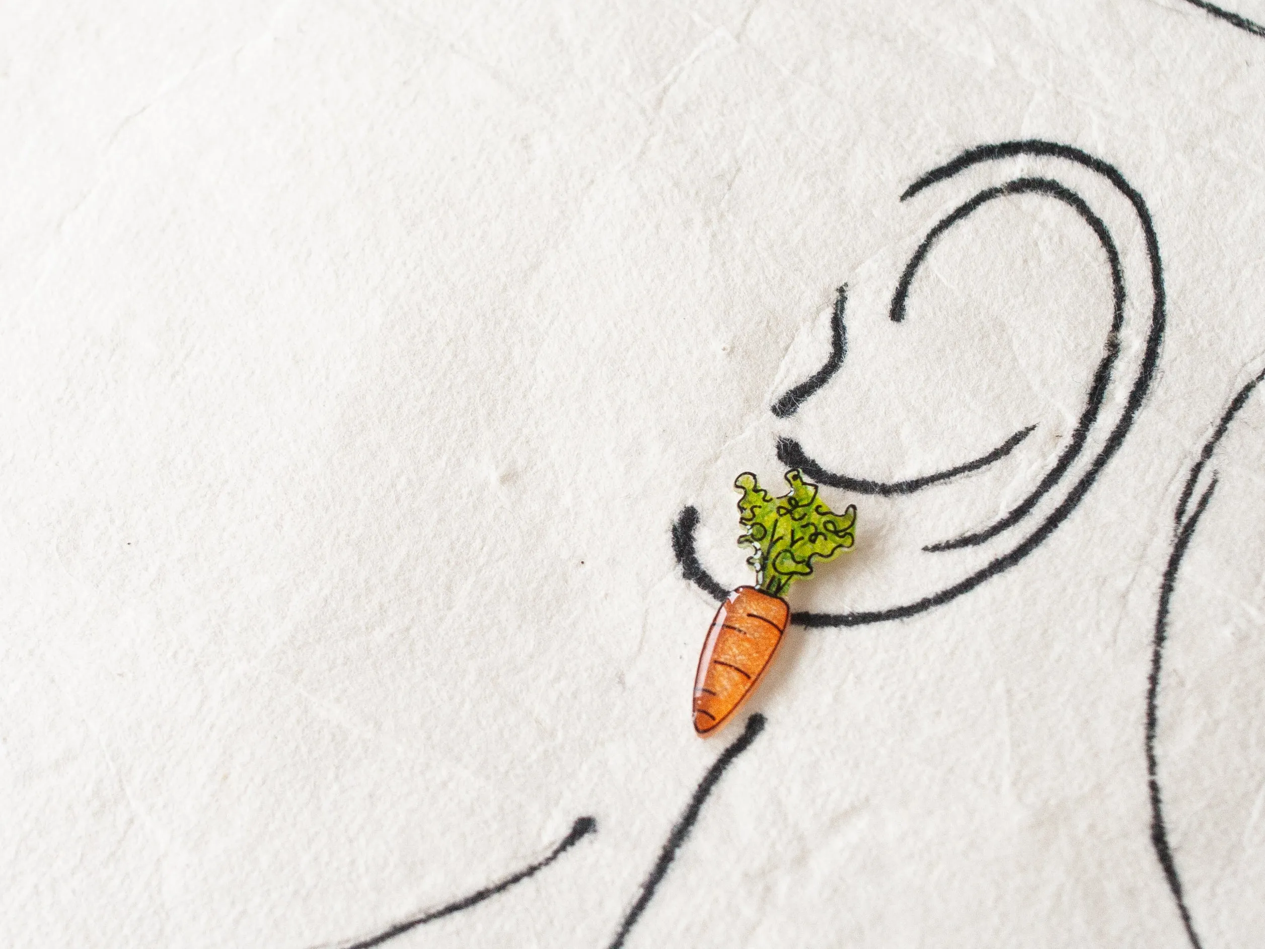 Carrot Vegetable Gardener Stud Earrings