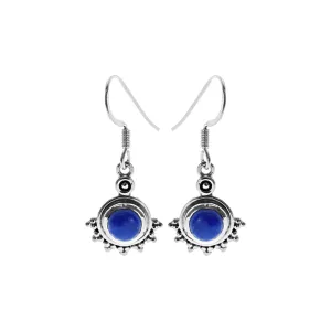 Catalina half surround lapis lazuli earrings