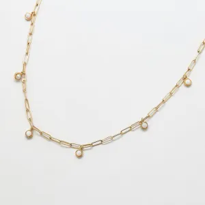 Chain Link Opal Choker Necklace