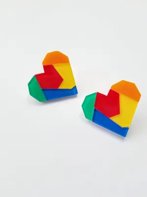 Charlise Geometric Heart Earrings