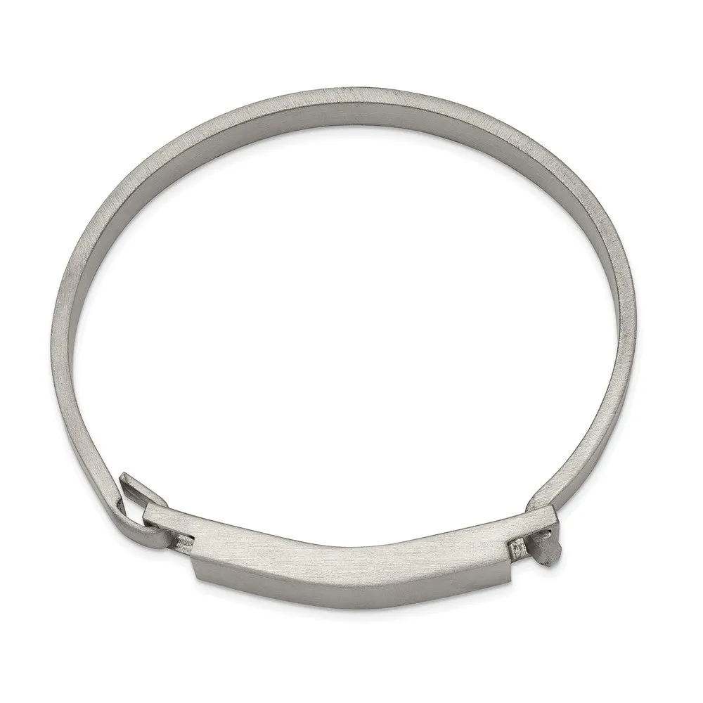 Chisel Stainless Steel Brushed 7.8mm ID Bangle