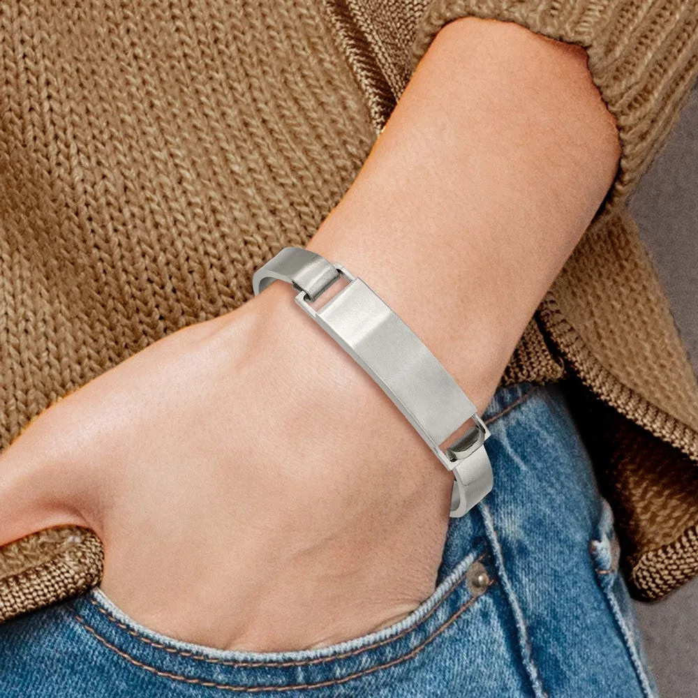 Chisel Stainless Steel Brushed 7.8mm ID Bangle