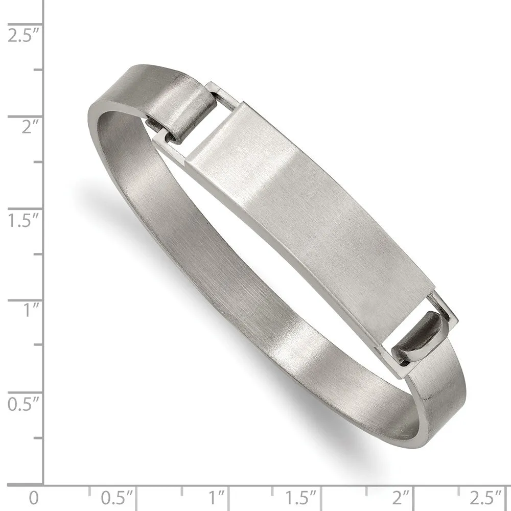 Chisel Stainless Steel Brushed 7.8mm ID Bangle