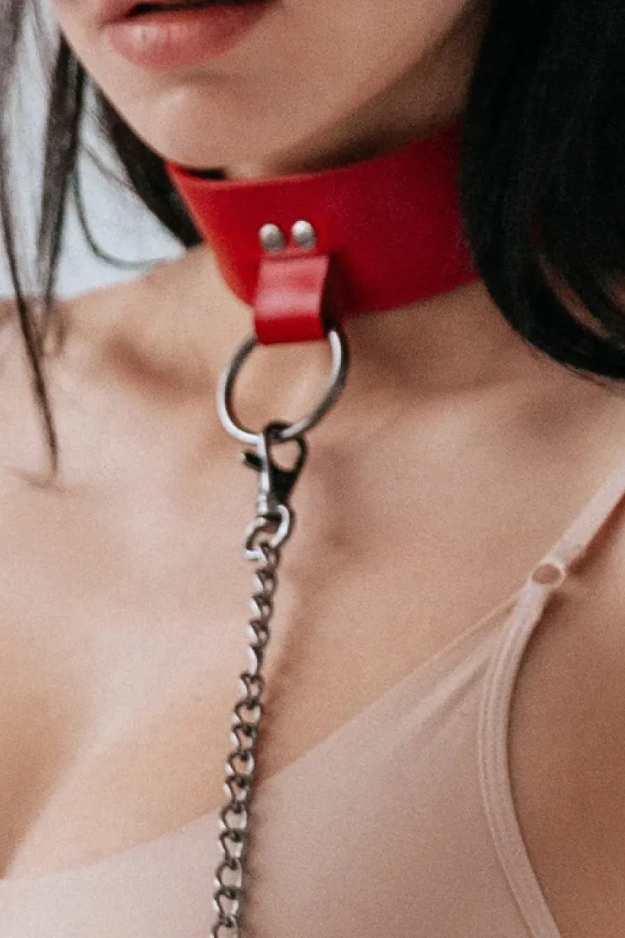 Choker "Lantana" with leash