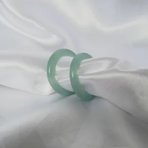 Chunky Mint Green Resin Hoop Earrings - Resin Earrings,Chunky Hoop Earrings,Thick Resin Earrings,Earrings In The UK,Hoop Earrings In The UK