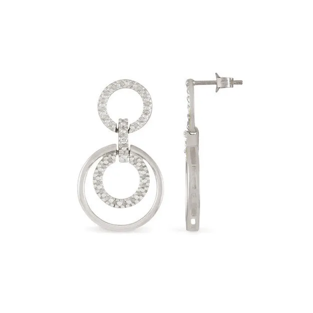 Circle 'n Circle Diamond Earrings
