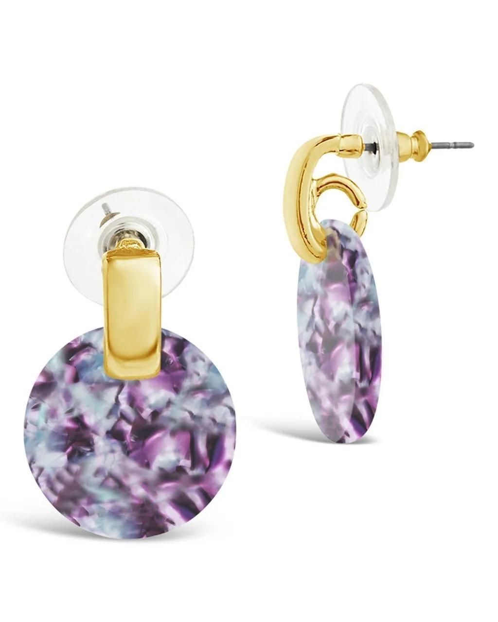 Circle Resin Stud Earrings