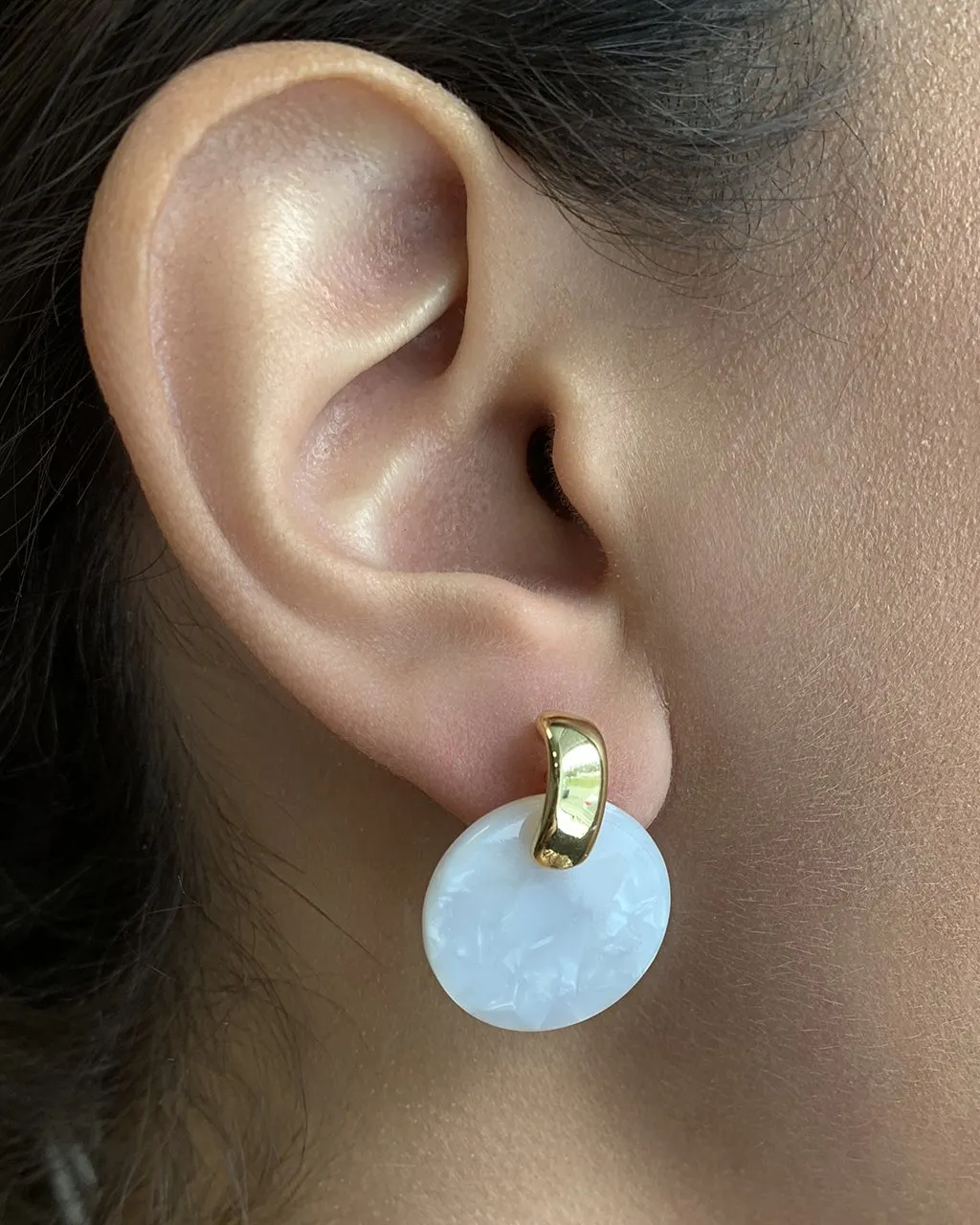 Circle Resin Stud Earrings