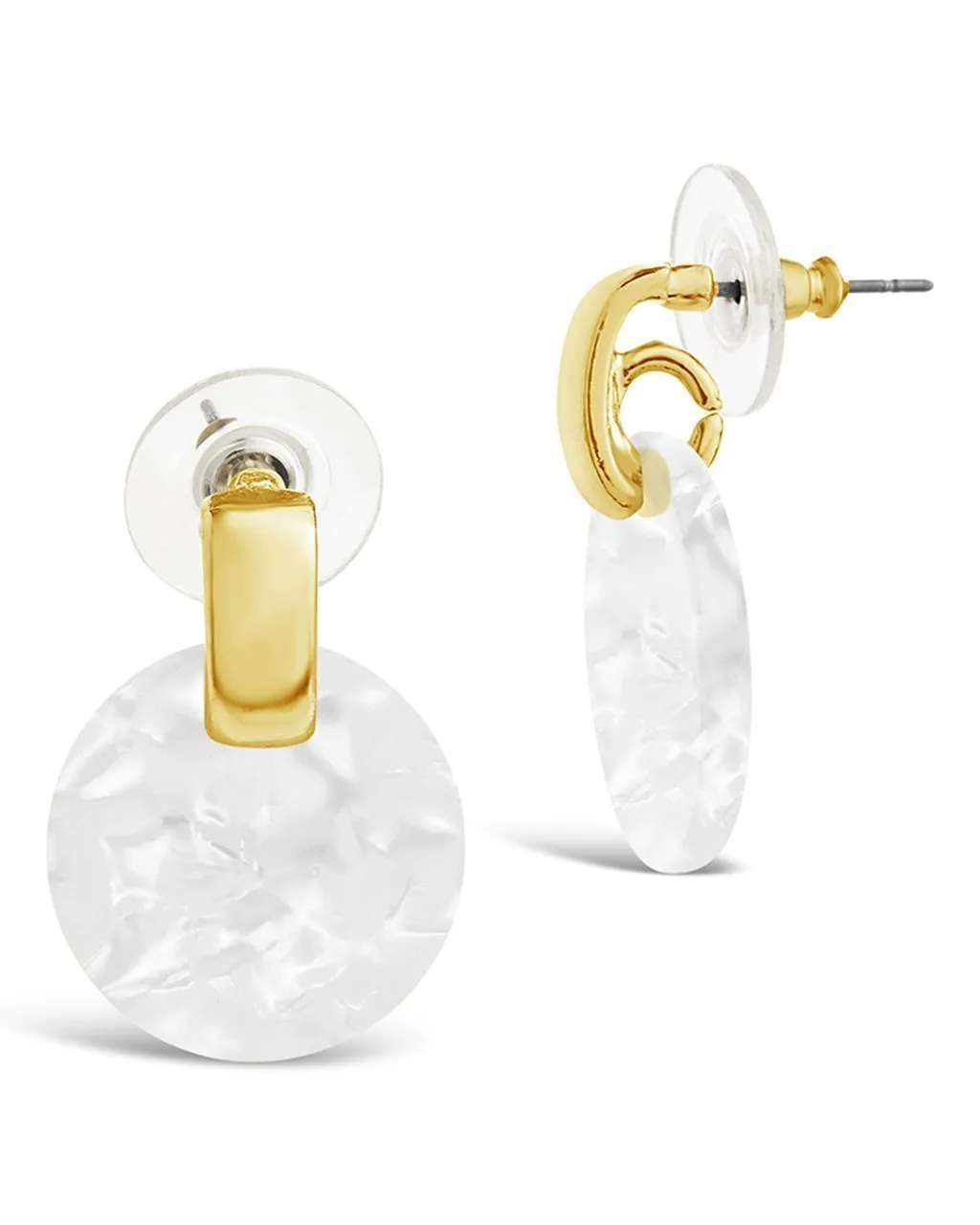 Circle Resin Stud Earrings