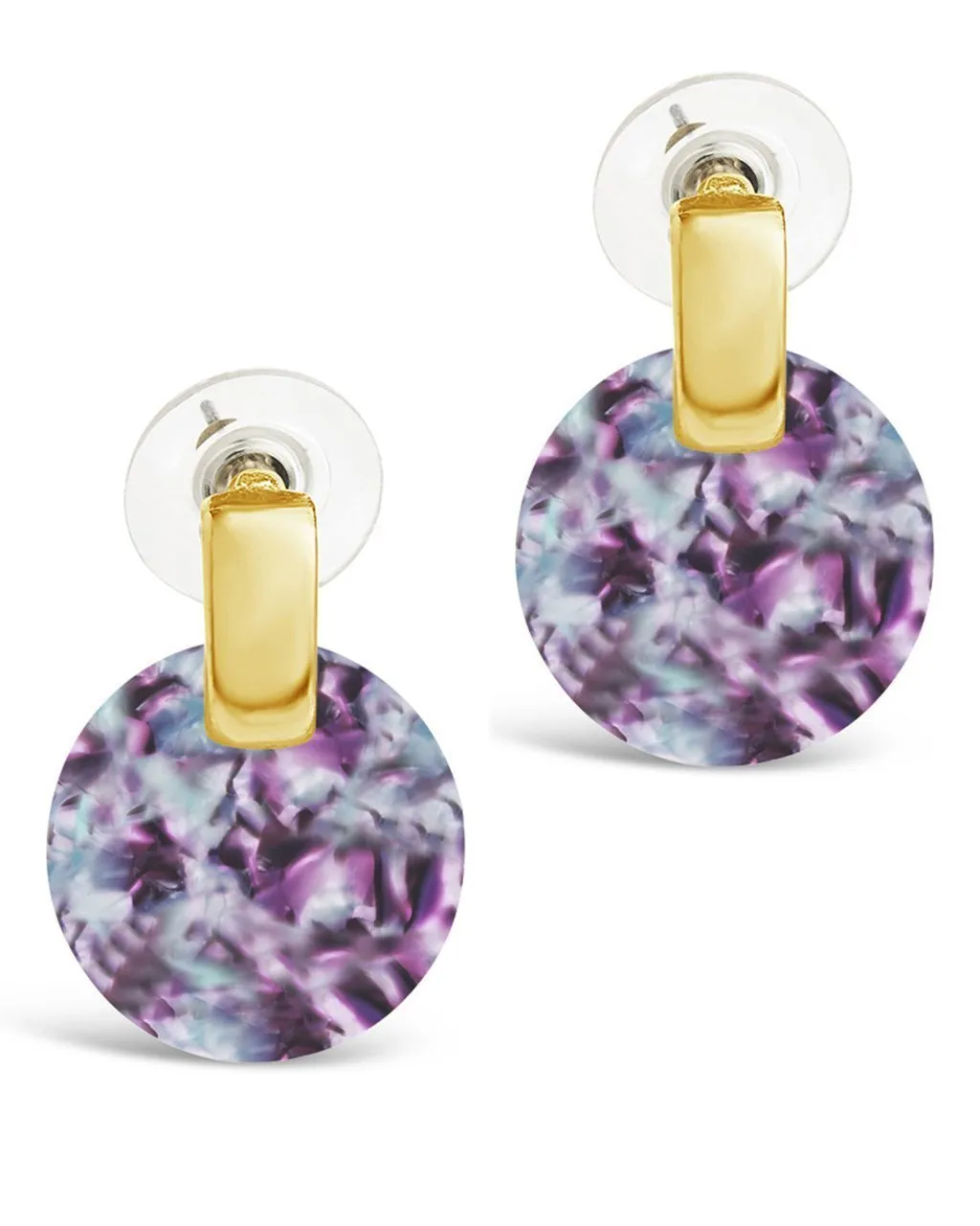 Circle Resin Stud Earrings
