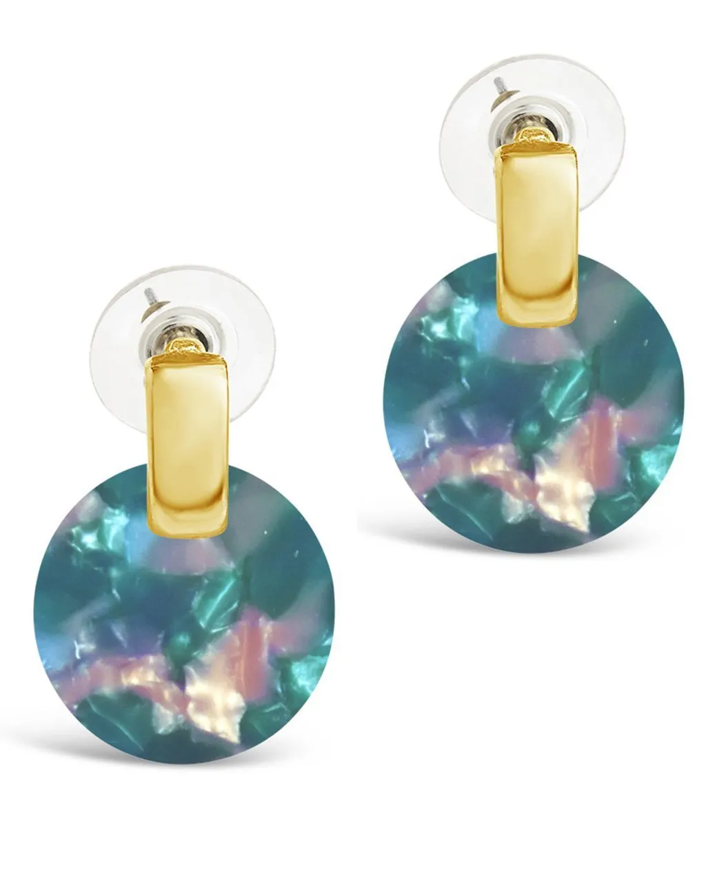 Circle Resin Stud Earrings