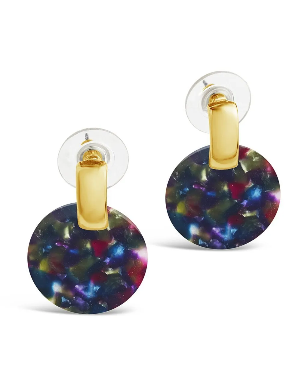 Circle Resin Stud Earrings