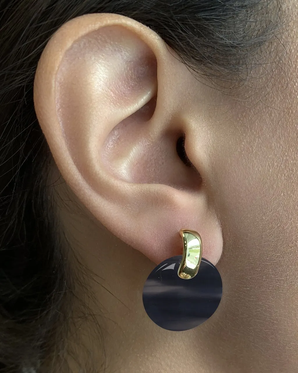 Circle Resin Stud Earrings