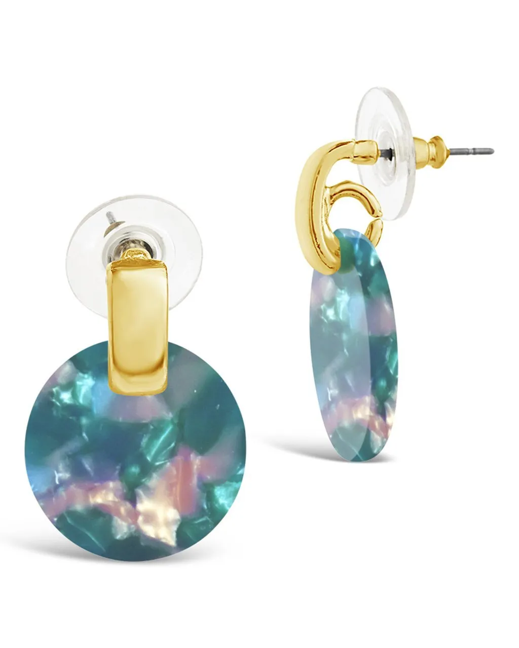 Circle Resin Stud Earrings