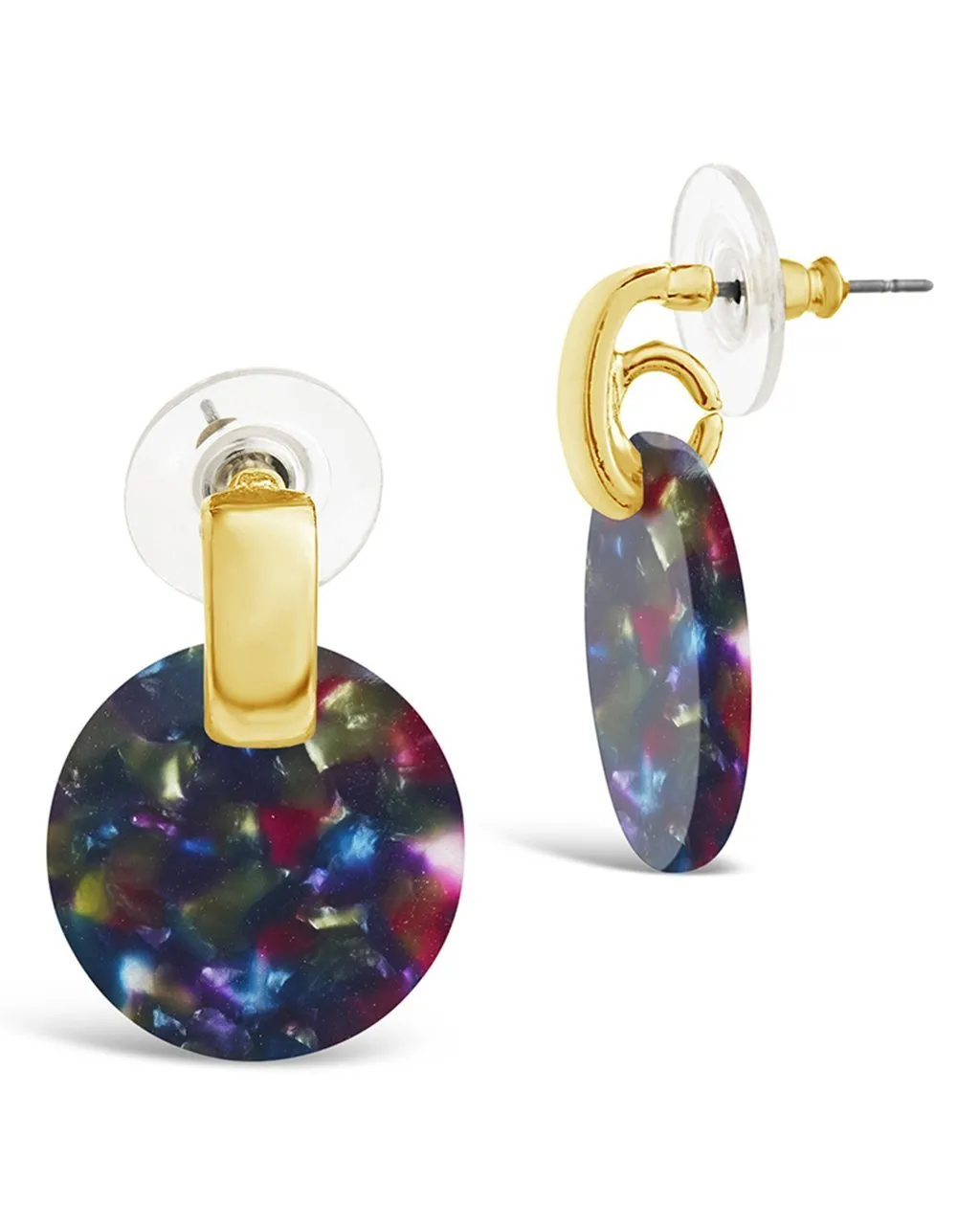 Circle Resin Stud Earrings