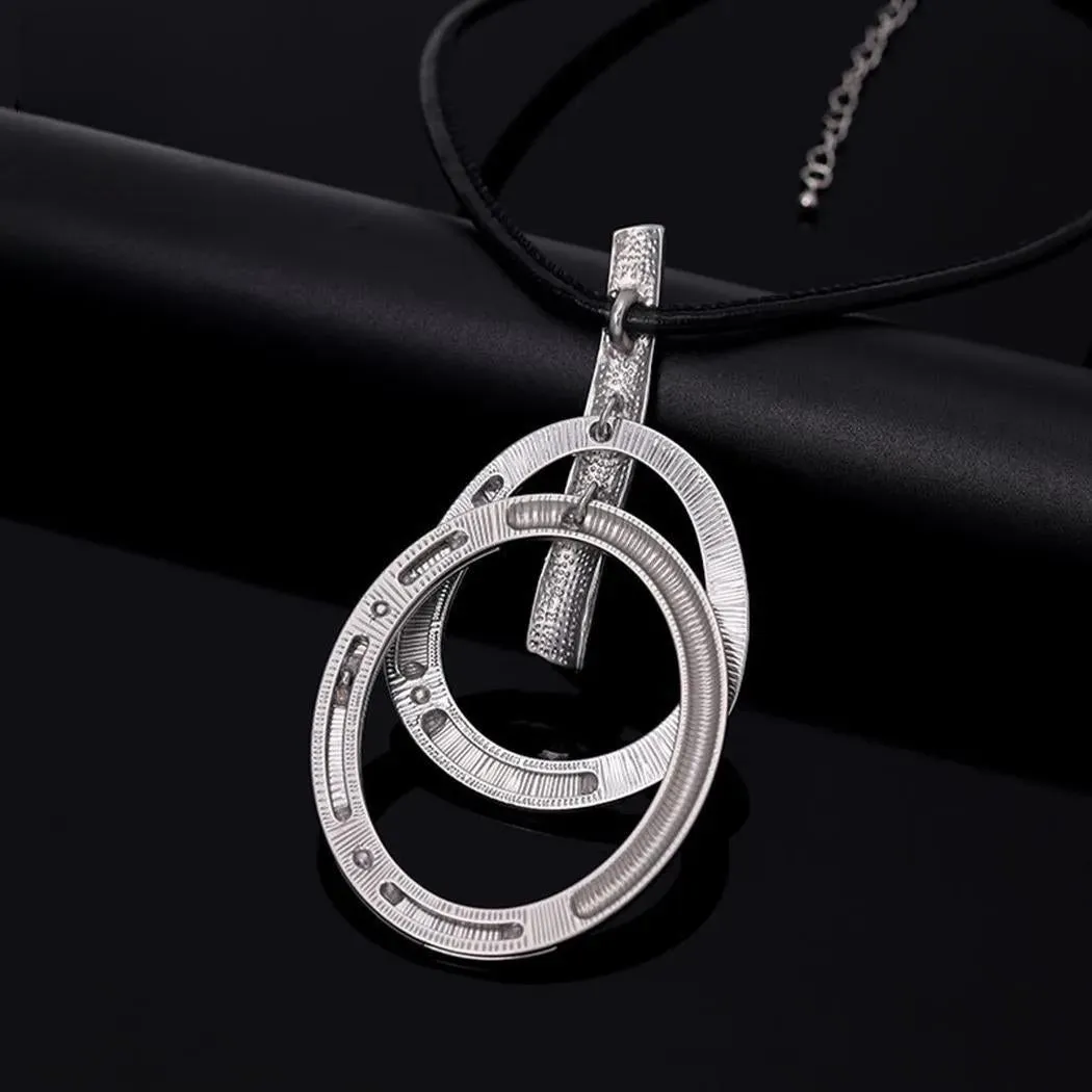 Circular Circle Vintage Long Collares Chains Christmas Gift
