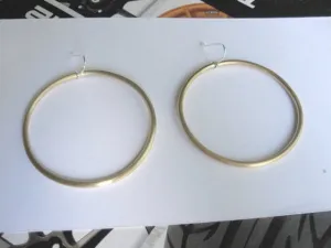 Classic and Elegant Open Handmade Hoop Earrings in Different Sizes - 0074