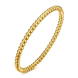 Classic Bead Stretch Bracelet – 18K Gold