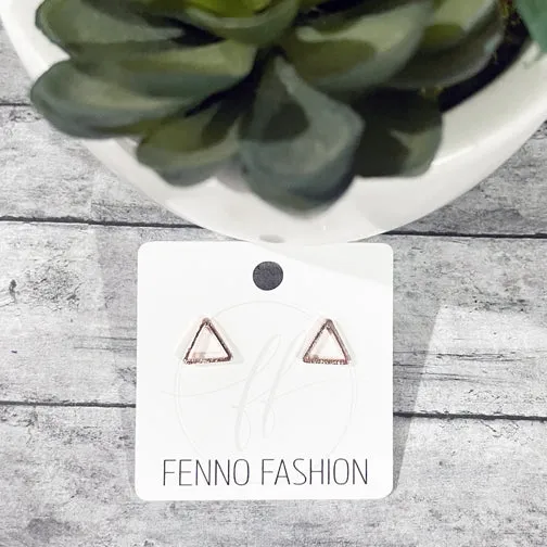 Classic Triangle Stud Earrings (GOLD, SILVER OR ROSE GOLD)