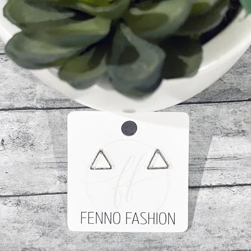 Classic Triangle Stud Earrings (GOLD, SILVER OR ROSE GOLD)