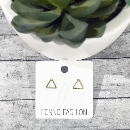 Classic Triangle Stud Earrings (GOLD, SILVER OR ROSE GOLD)