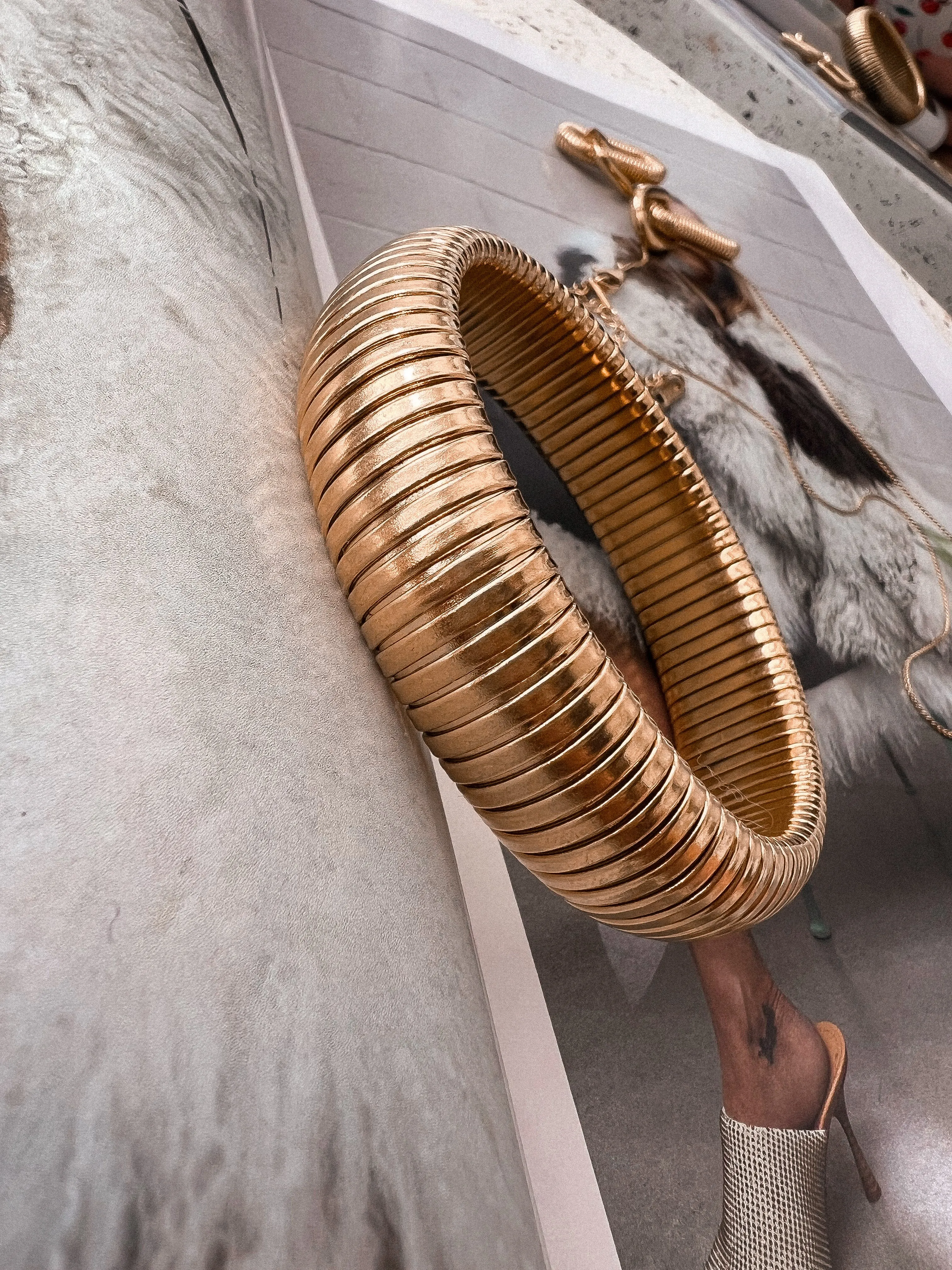 Cleo 16mm stretch Bracelet *18K Gold Plated*