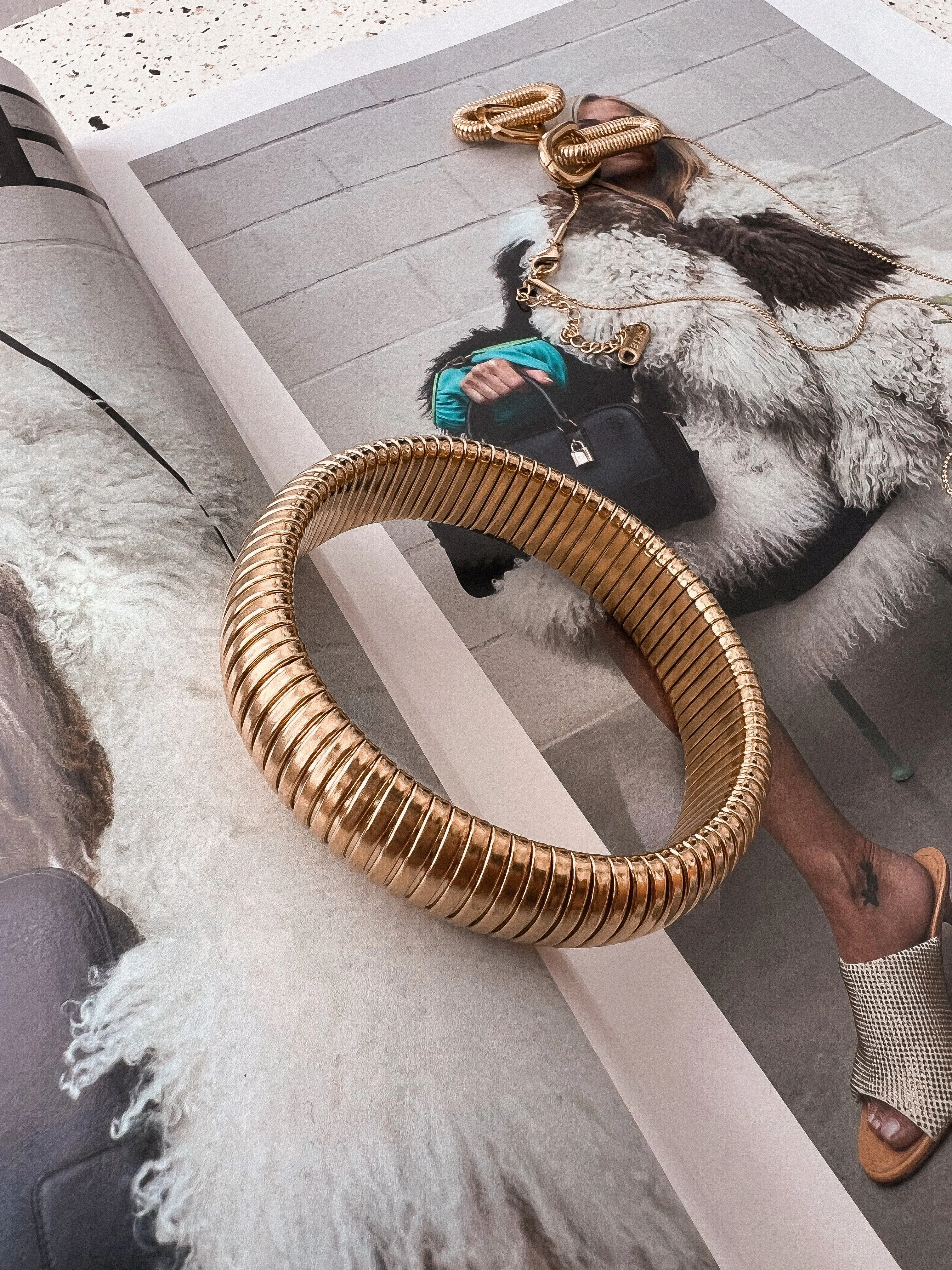 Cleo 16mm stretch Bracelet *18K Gold Plated*