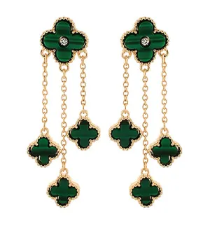Clover Acetate 3 Drop Earrings