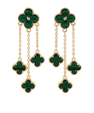 Clover Acetate 3 Drop Earrings