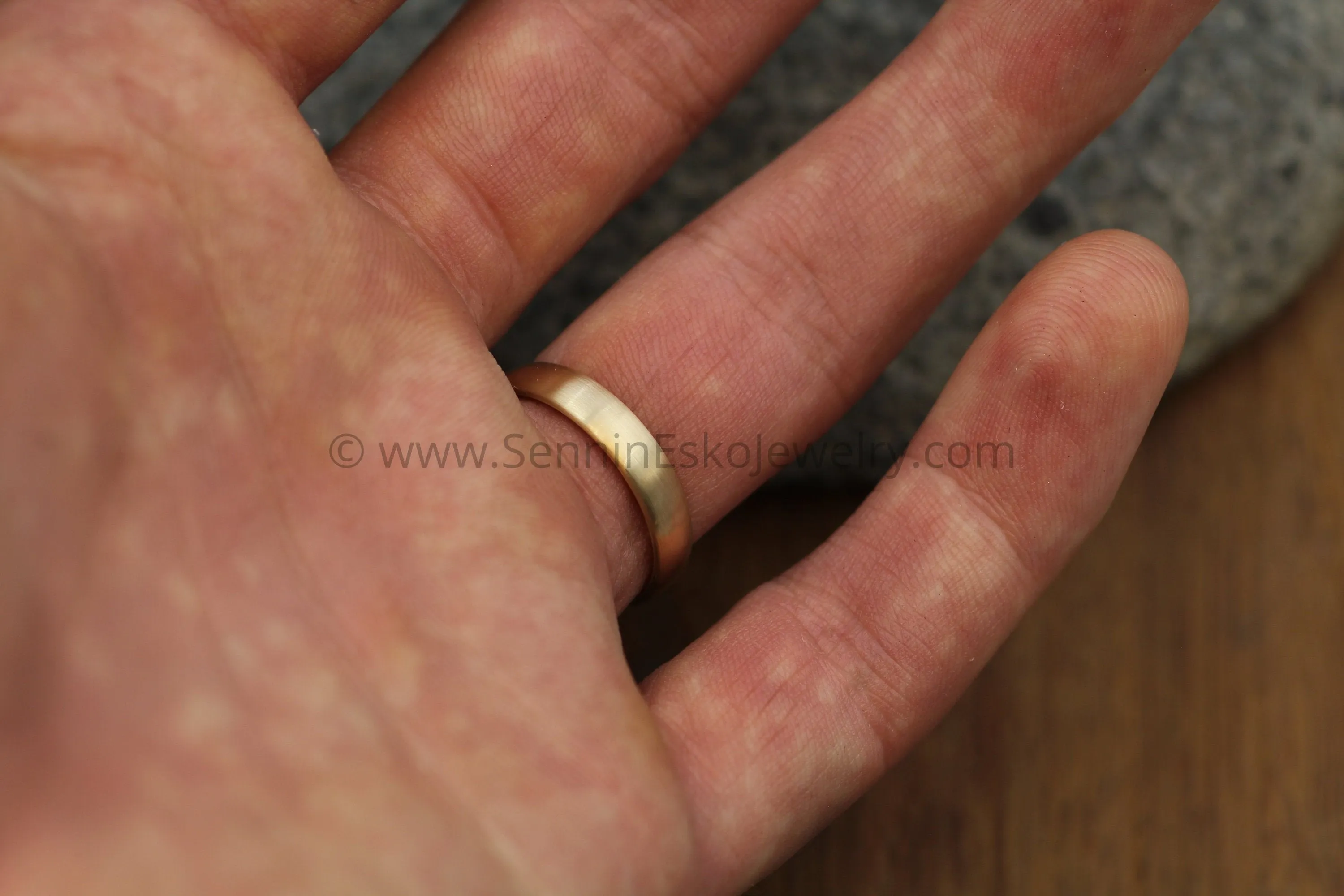 Comfort Fit 14kt Rose Gold 4.5x1.4mm Bnad - Matte Finish