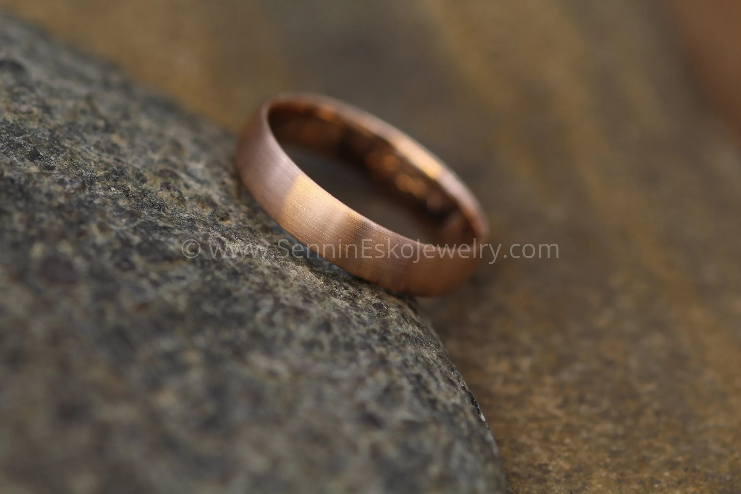 Comfort Fit 14kt Rose Gold 4.5x1.4mm Bnad - Matte Finish