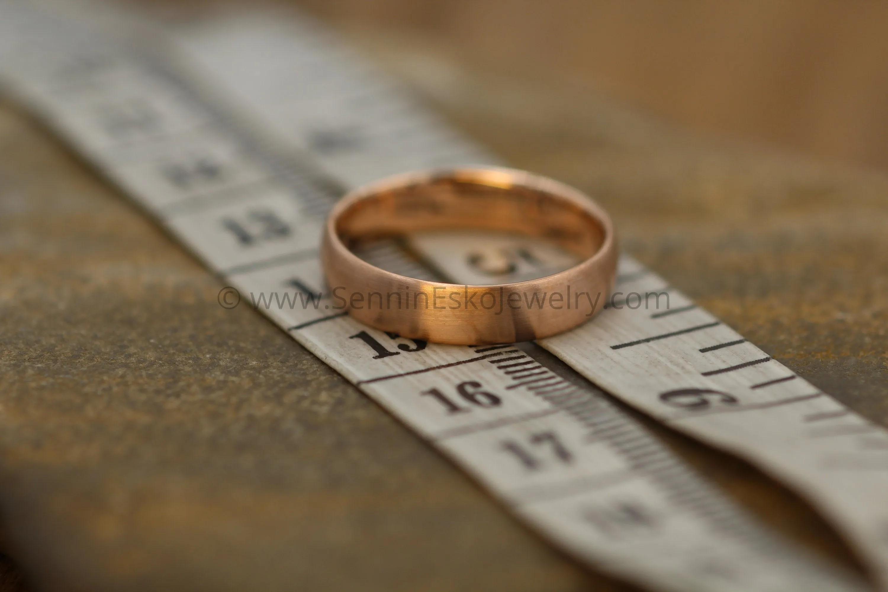 Comfort Fit 14kt Rose Gold 4.5x1.4mm Bnad - Matte Finish