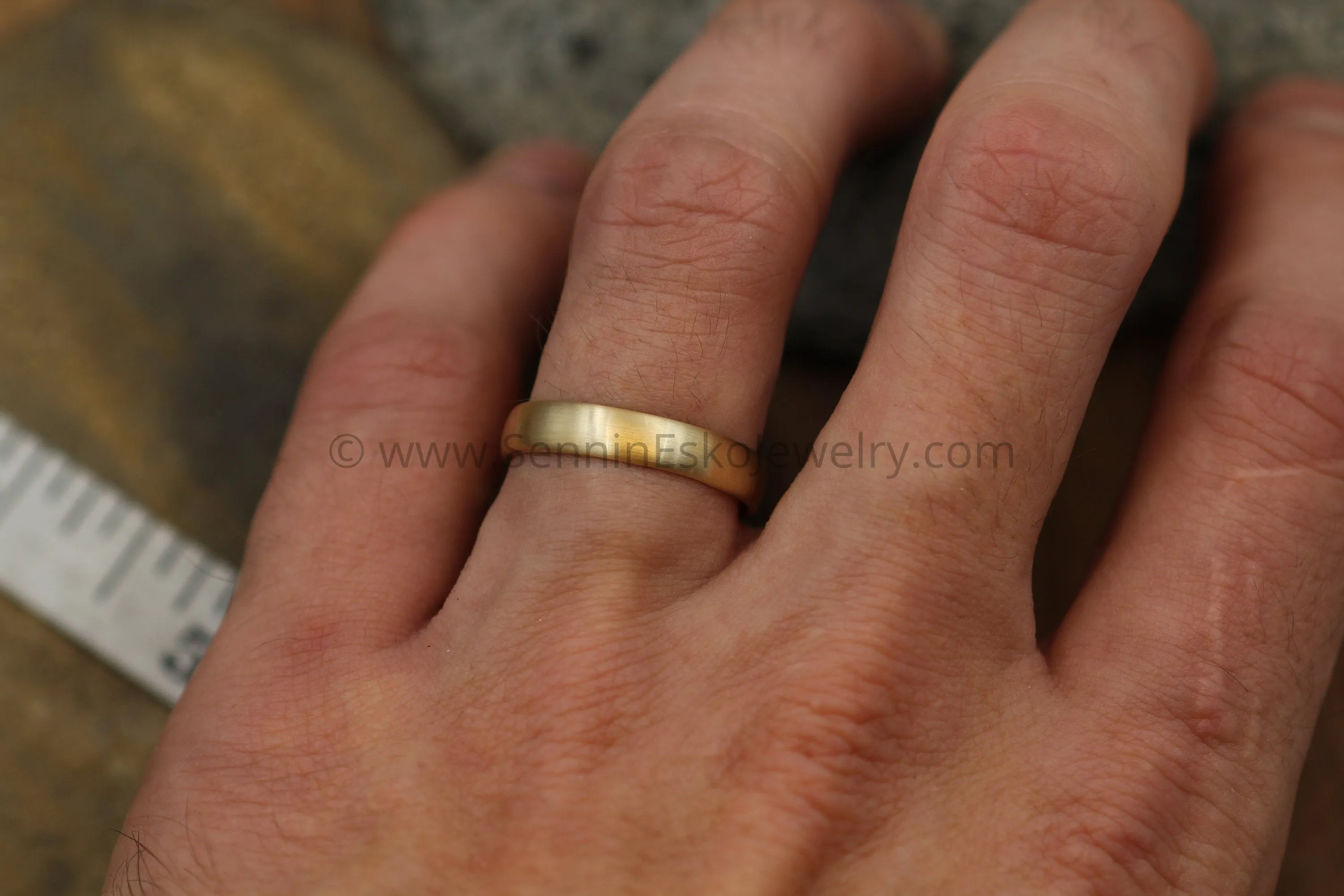 Comfort Fit 14kt Rose Gold 4.5x1.4mm Bnad - Matte Finish