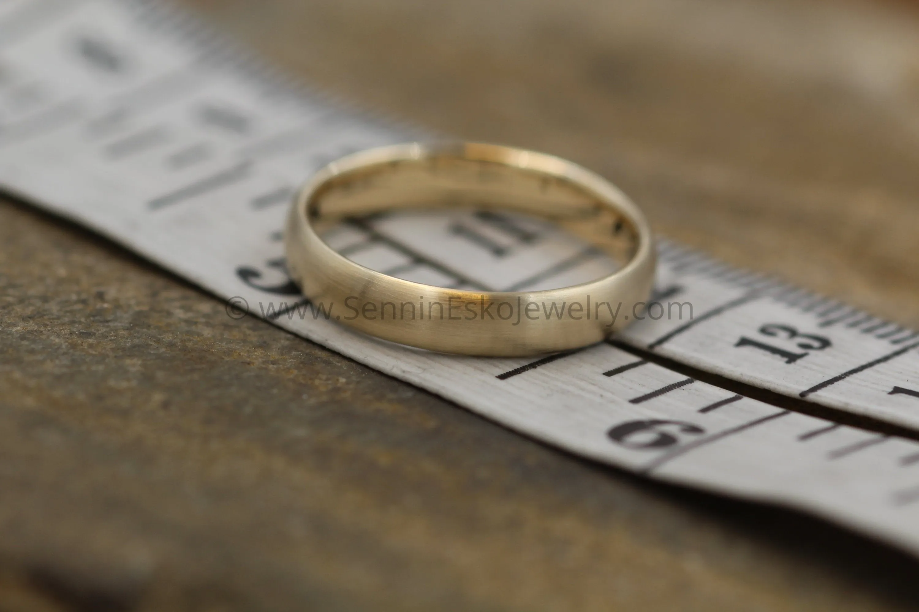Comfort Fit 14kt Rose Gold 4.5x1.4mm Bnad - Matte Finish