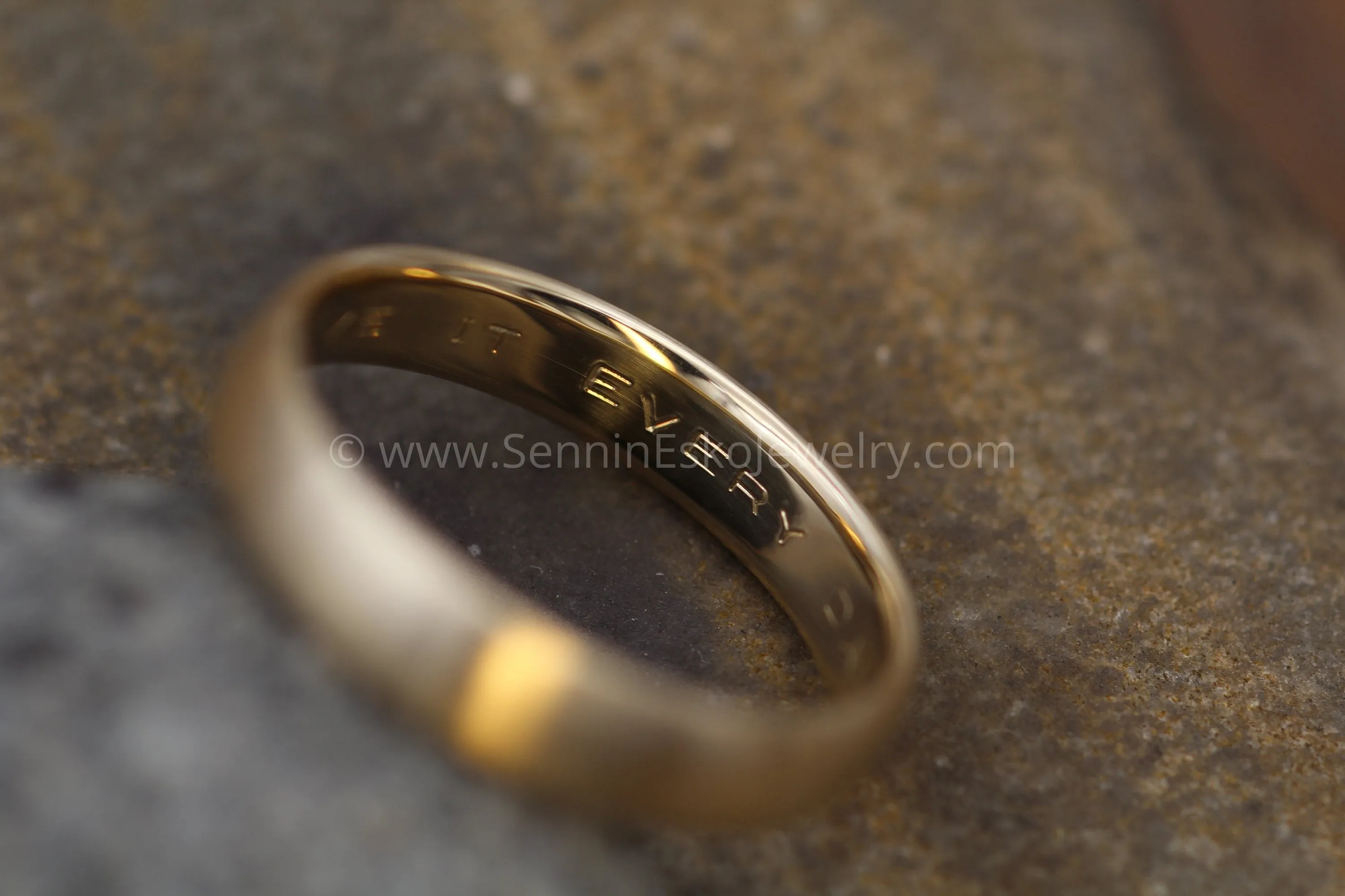 Comfort Fit 14kt Rose Gold 4.5x1.4mm Bnad - Matte Finish