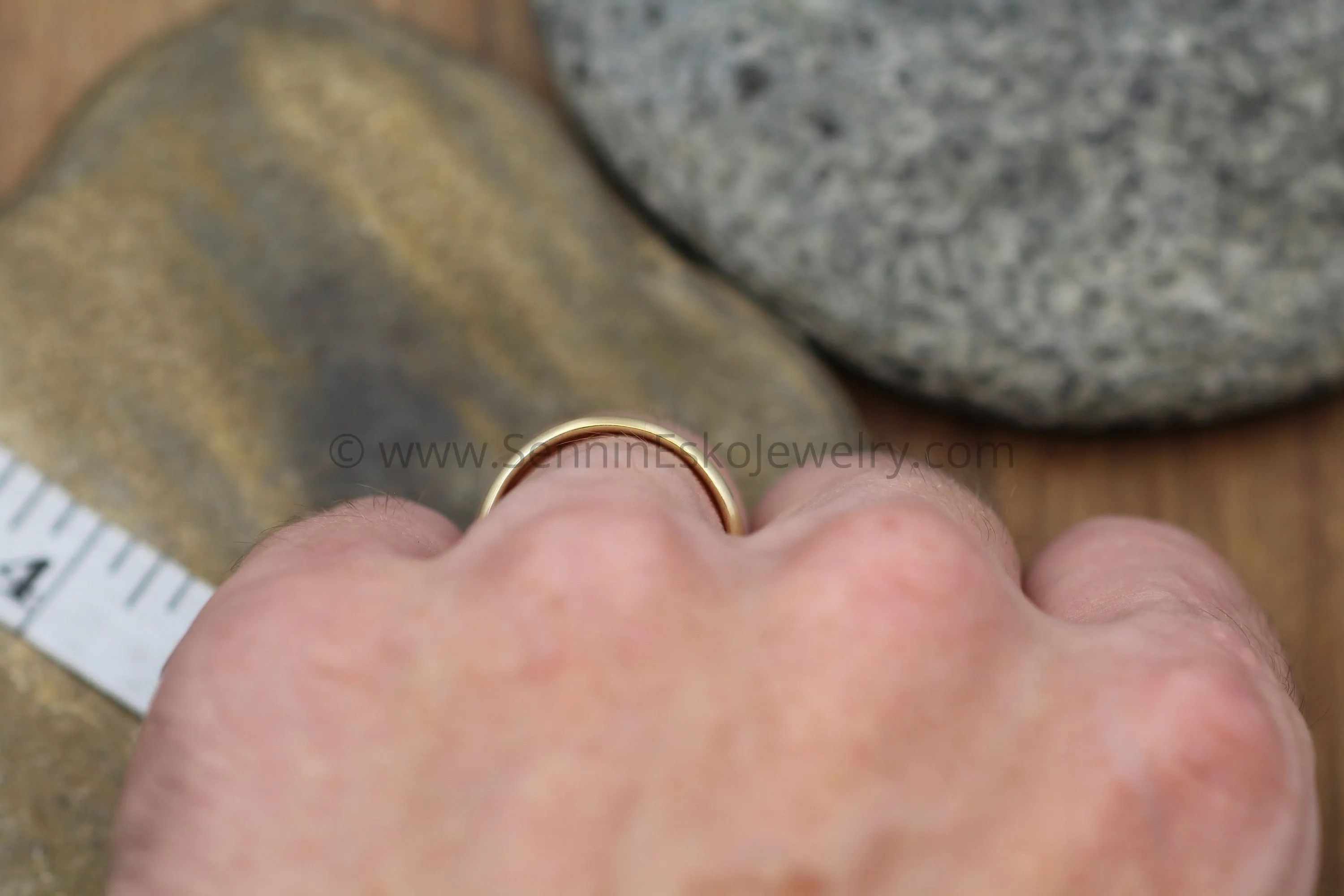 Comfort Fit 14kt Rose Gold 4.5x1.4mm Bnad - Matte Finish