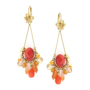 CORAL DROP  EARRINGS #205CR3101 (3C1)