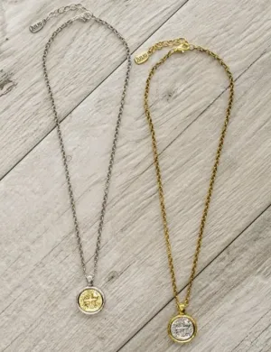 Cross Coin Necklace