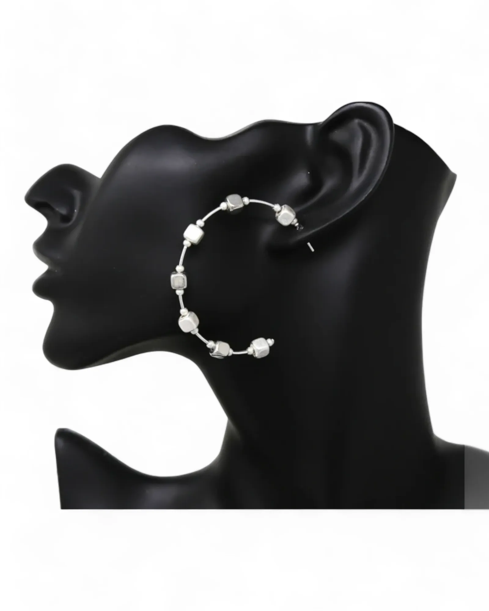Cube Hoop Earrings