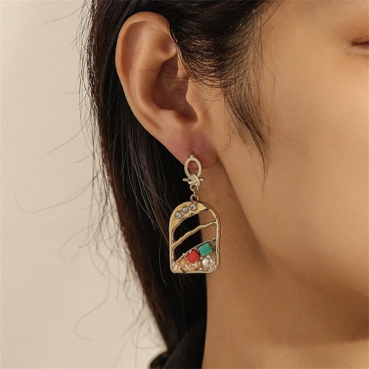 Cubic Zirconia & Pearl 18K Gold-Plated Drop Earrings