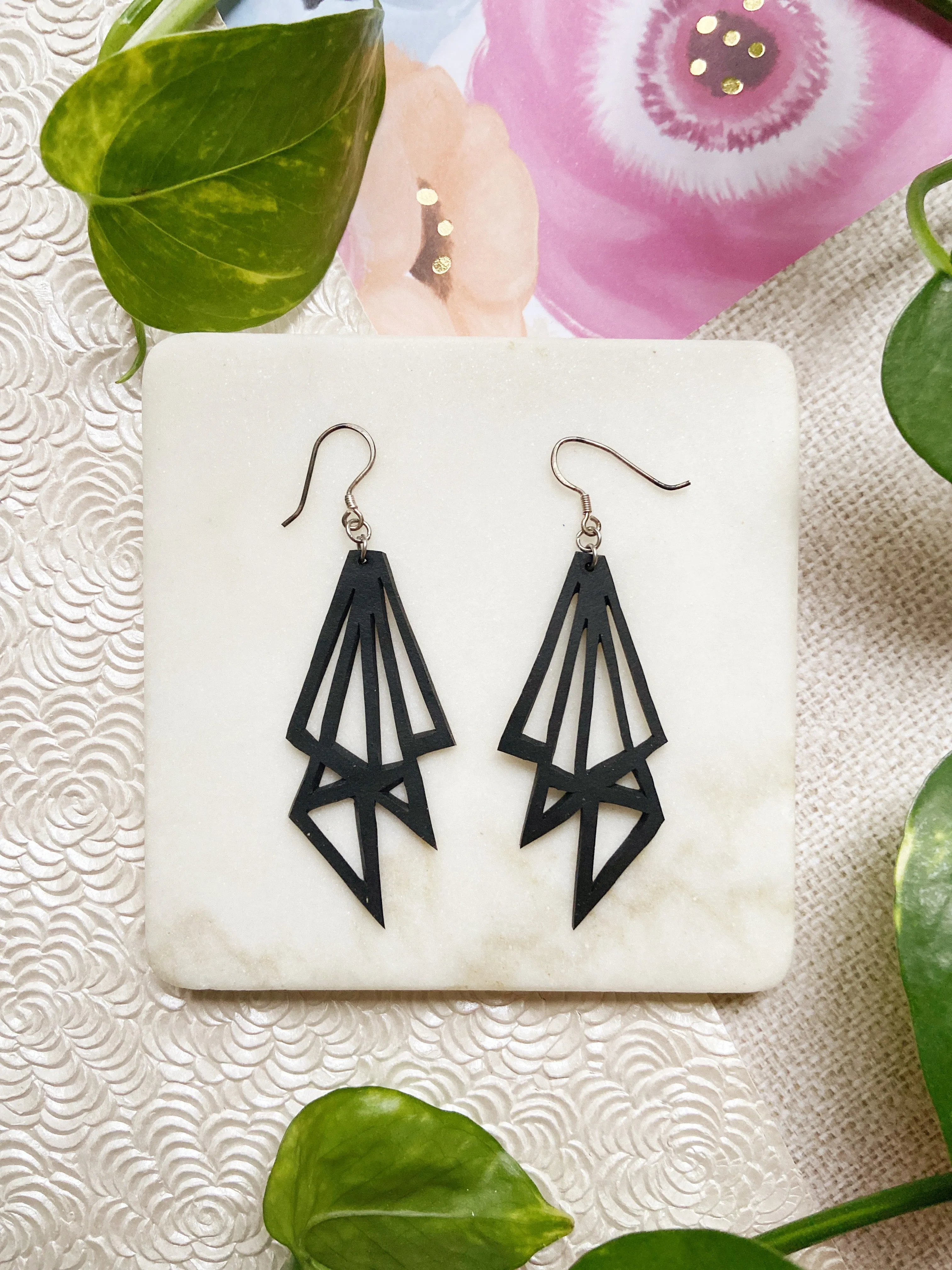 Cubism Rubber Geometric Earrings