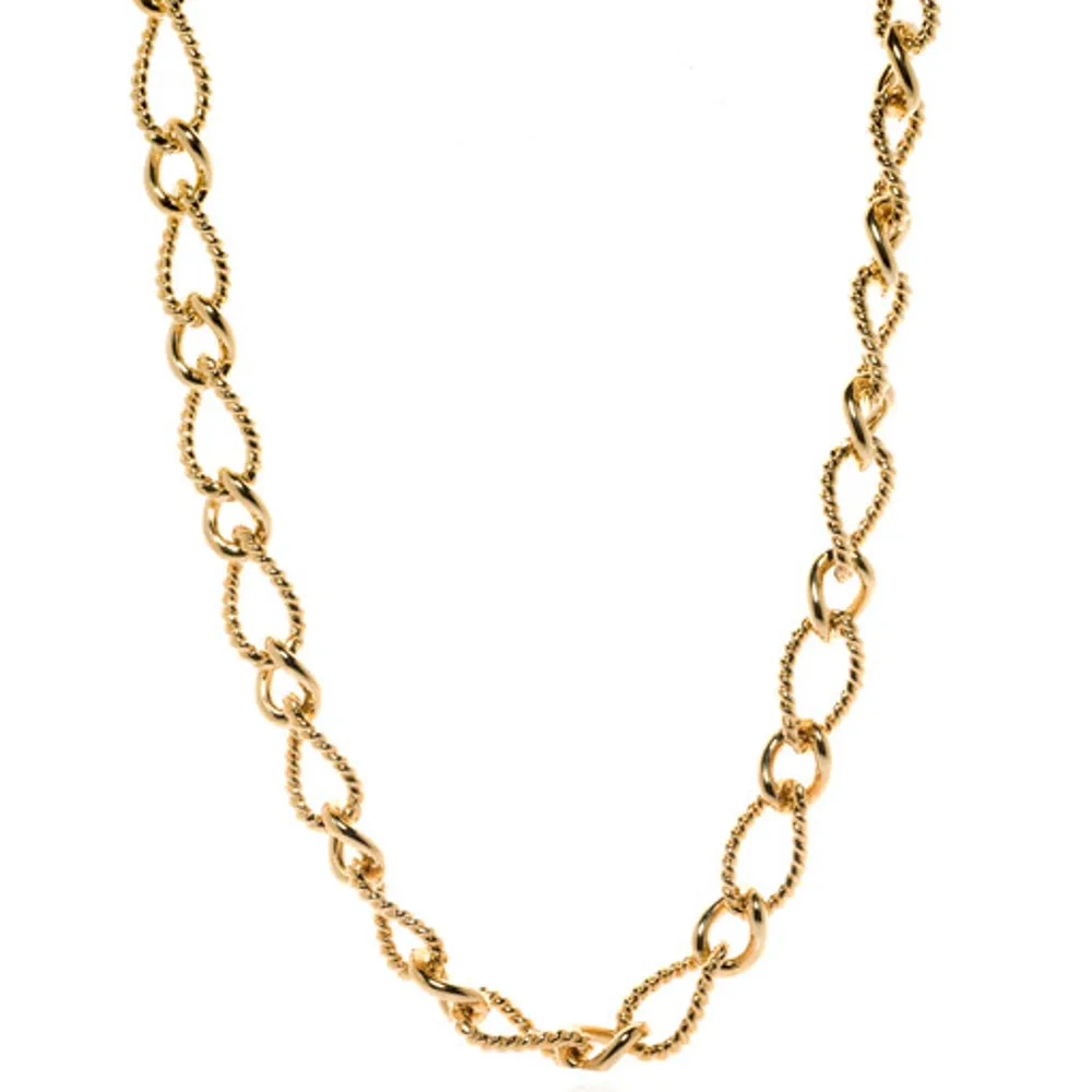 Curved Oval Link Chain Necklace