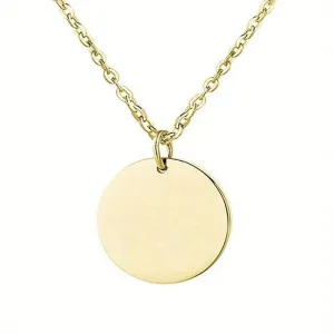 Custom Engraved Name Date Round Coin Stainless Steel ID Tag