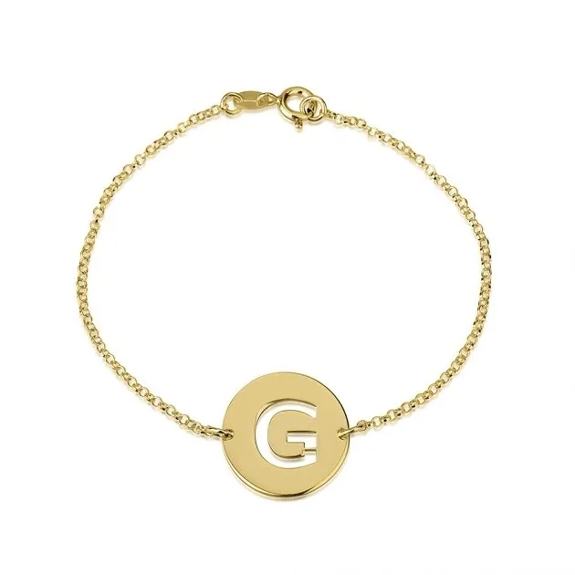 Cut Out Initial Bracelet